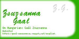 zsuzsanna gaal business card
